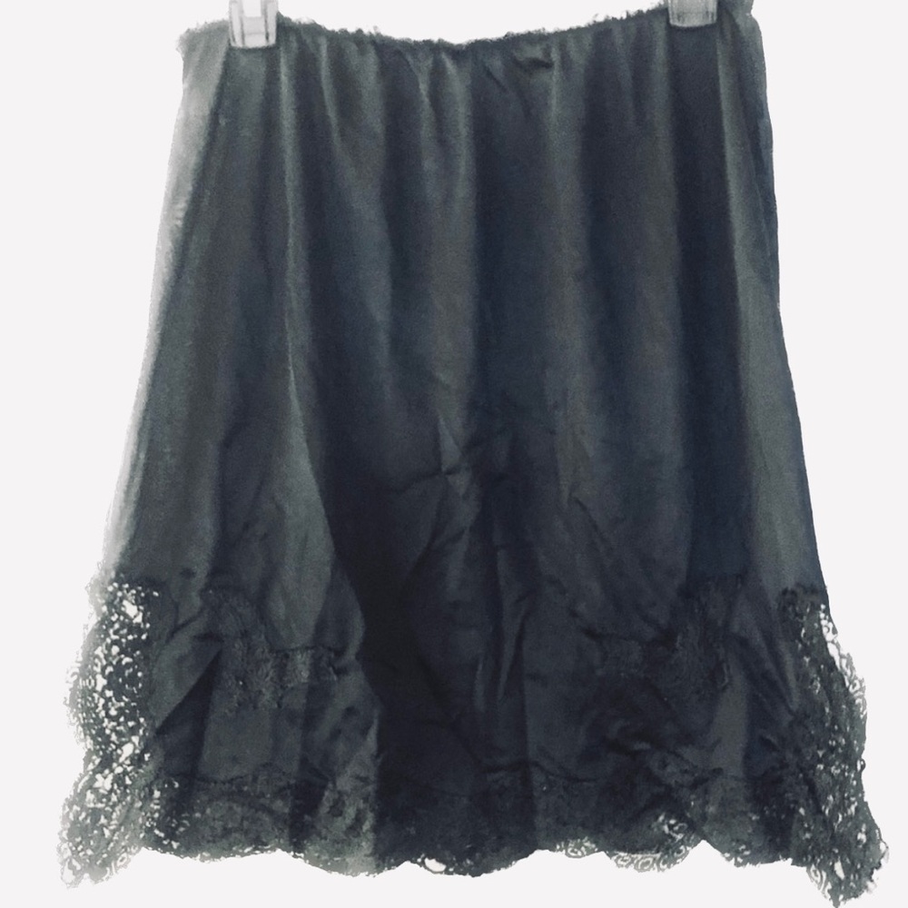 Vintage Slimtite satin lace trim slip skirt - Picture 6 of 16